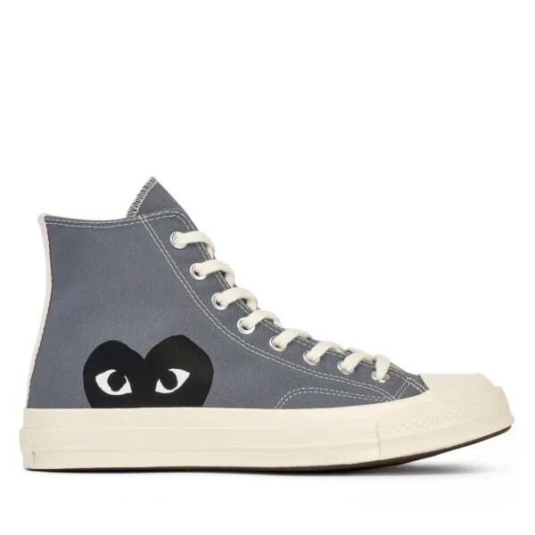 converse black heart grey high top