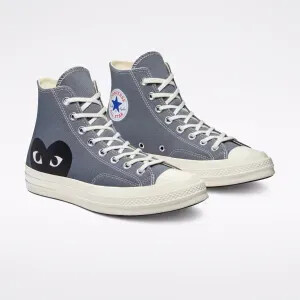 converse black heart grey high top